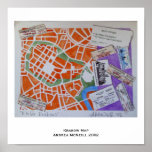 Krakow map poster posters