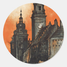 Krakow Round Stickers