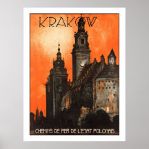 Krakow Vintage Travel Posters