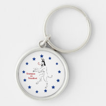 Krampus for President Key Ring Keychains