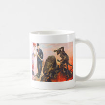 Krampus Stalking Adult Couple Mugs