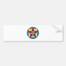 Kreis Quadrat Fünfeck circle square pentacle Auto Sticker