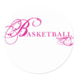 Kresday Flare Basketball Round Stickers