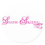 Kresday Flare Snow Skiing Round Stickers