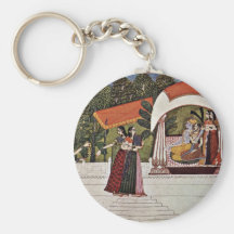 Krishna And Radha In A Pavilion By Nihâl Chand Keychains