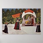 Krishna And Radha In A Pavilion By Nihâl Chand Print