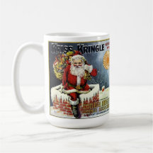 Kriss Kringle Brand Vintage Fruit Label Coffee Mug