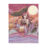 Krista - Halloween Mermaid Postcard