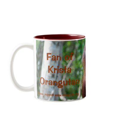 Krista Orangutan Fan Club mug by Krista_Orangutan