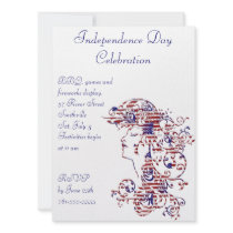 KRW American Beauty 4th of July Invitation