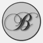 KRW - B - Monogrammed Seal Round Sticker