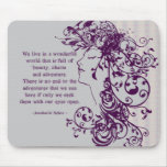 KRW Beauty Flourishes Quote mousepads