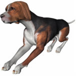 KRW Black and Tan Coonhound photo sculptures