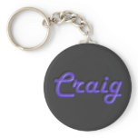 KRW Blue Neon Name Keychain - Craig
