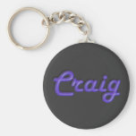 KRW Blue Neon Name Keychain - Craig