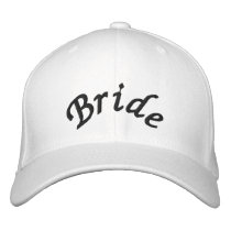 KRW Bride Script Black and White Embroidered Baseball Cap