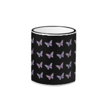 KRW Butterflies on Black Mug