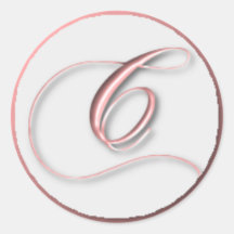 KRW - C - Monogrammed Seal Round Stickers