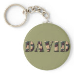 KRW Camoflage Name Keychain - David