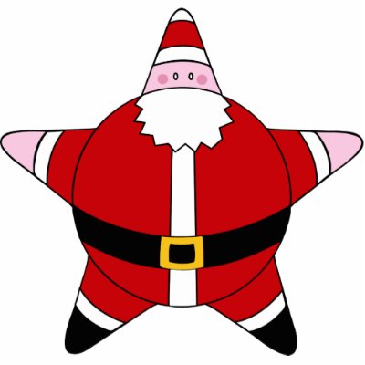 KRW Cartoon Star Santa Claus Ornament Acrylic Cut Out by KRWHolidays