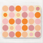 KRW Cool Pink and Orange Spots mousepads