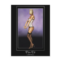 KRW Coquette Blonde Pin Up Post Cards