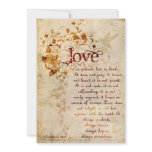 KRW Corinthians Love is: Wedding Invitation Ecru