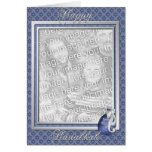 KRW Custom Happy Hanukkah Photo Frame Greeting Card