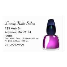 KRW Custom Nail Salon Appointment Business Card Templates