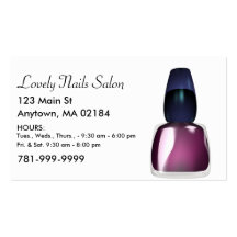 KRW Custom Nail Salon Appointment Business Card Templates