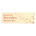KRW Custom Save the Date Fall Leaves Wedding business cards