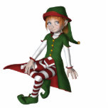 KRW Cute Little Elf Holiday Ornament photo sculptures