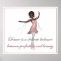 KRW Dance, Beauty, Perfection Ballerina Print