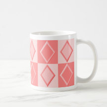 KRW Diamond Patter Mug - Coral