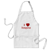KRW Dripping Blood I Love Vampires Apron