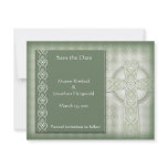 KRW Elegant Celtic Cross Irish Save the Date invitations