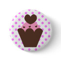 KRW Fancy Chocolate Heart Cupcake buttons
