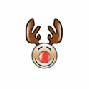 KRW Fun Icon Style Reindeer Christmas Pin photo sculptures