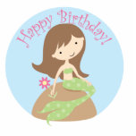KRW Fun Little Mermaid Birthday Cake Top Decor Photo Cutout