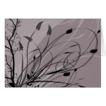 KRW Grunge Floral in Misty Lavender Greeting Cards
