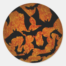 KRW Halloween Swarm of Bats Shadow Sticker