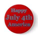 KRW Happy Fourth of July America buttons