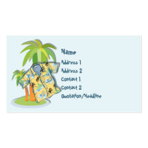 KRW Hawaiian Shirt Custom Business Card