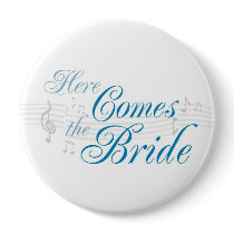 KRW Here Comes the Bride Button - Pin