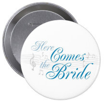 KRW Here Comes the Bride Button - Pin