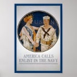 KRW Lady Liberty Loves the Navy posters