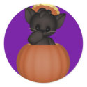 KRW Lil Black Scardy Cat Halloween stickers