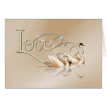 KRW Love Swans Custom Wedding Invitation Card