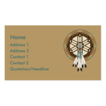 KRW Native American Dreamcatcher Custom Business Card Templates