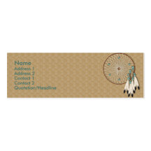 KRW Native American Dreamcatcher Custom Business Cards